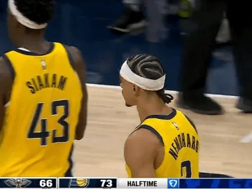 b体育bsports-半场：步行者73-66领先鹈鹕，威廉森8投8中砍21分5助攻